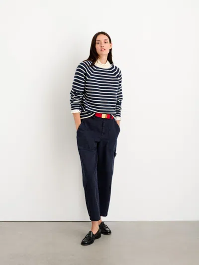 Alex Mill Freja Sweater In Ivory/indigo