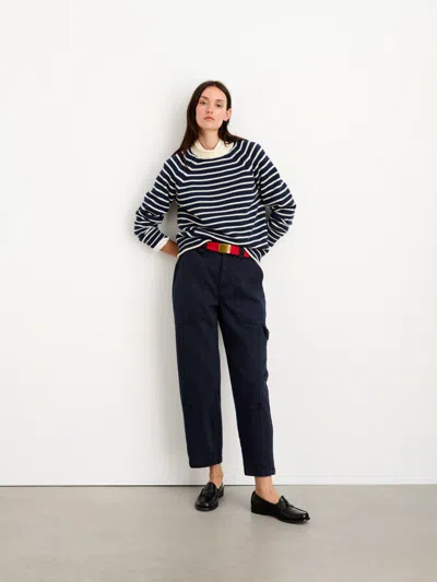 Alex Mill Freja Sweater In Ivory/indigo