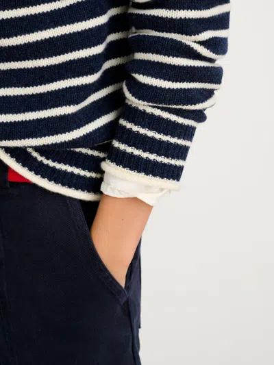 Alex Mill Freja Sweater In Ivory/indigo