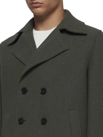 Shop Harris Wharf London Coats In Hunting Green