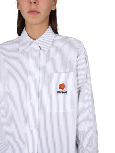 Shop Kenzo Shirt With Logo In Blue