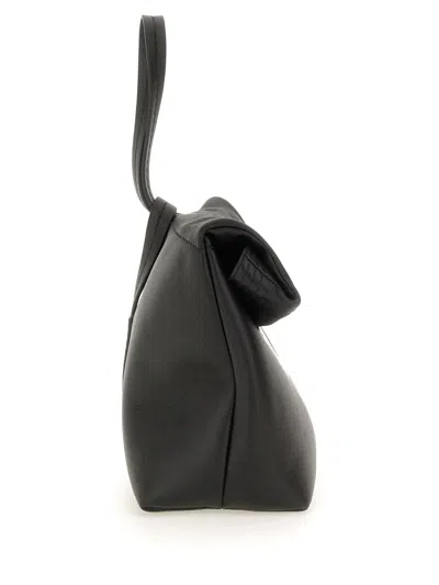 Maison Margiela Rectangular Leather Clutch Loop Handle In Black