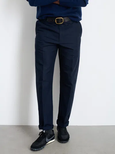 Alex Mill Grant Trouser In Cotton Twill In Dark Navy