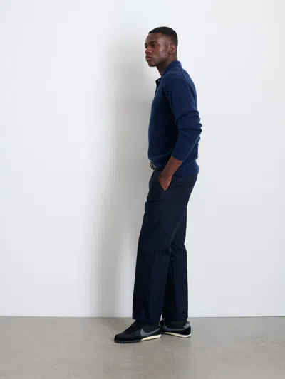 Alex Mill Grant Trouser In Cotton Twill In Dark Navy