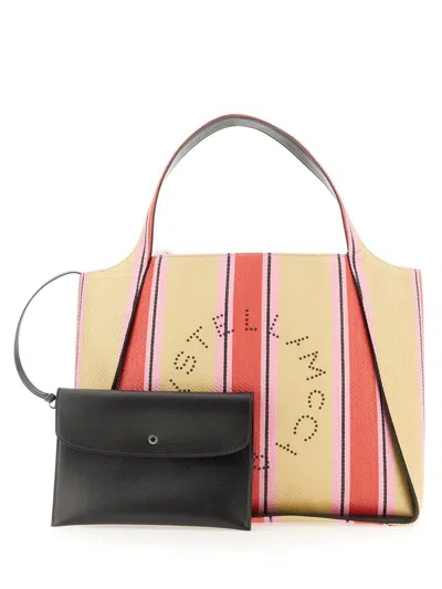 Shop Stella Mccartney Tote Bag With Logo In Multicolour