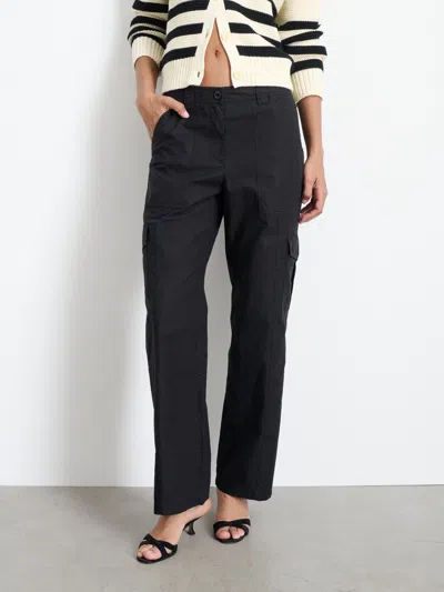 Alex Mill Ivy Cargo Pant In Rich Black