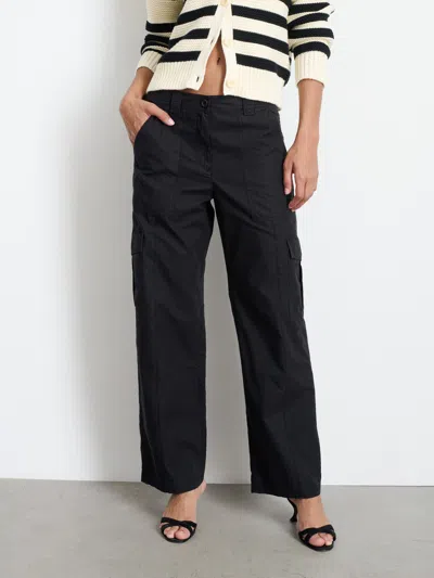 Alex Mill Ivy Cargo Pant In Rich Black