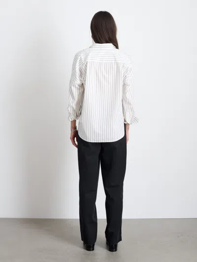 Alex Mill Jo Shirt In Striped Paper Poplin In White Multi