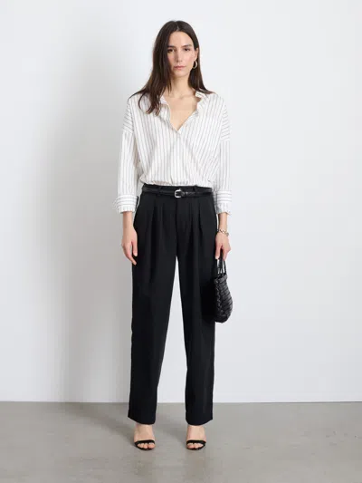 Alex Mill Jo Shirt In Striped Paper Poplin In White Multi