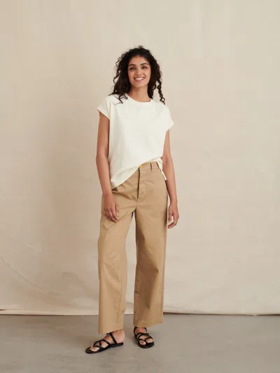 Alex Mill Kelly Wide Leg Chino In Vintage Khaki