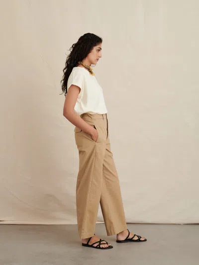 Alex Mill Kelly Wide Leg Chino In Vintage Khaki