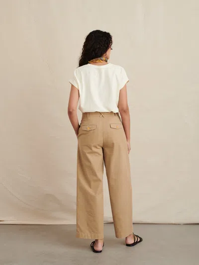 Alex Mill Kelly Wide Leg Chino In Vintage Khaki