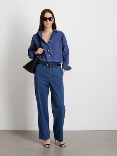 Alex Mill Marci Trouser In Twill In French Navy