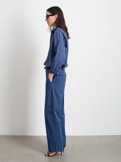 Alex Mill Marci Trouser In Twill In French Navy