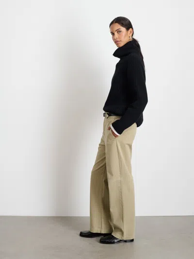 Alex Mill Marci Trouser In Twill In Putty