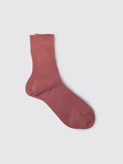 Alex Mill Maria La Rosa Bio Cotton Ribbed Socks In Pink