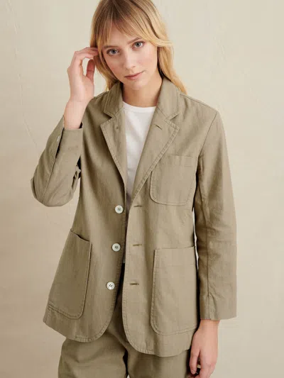 Alex Mill Mathilde Jacket In Linen In Khaki