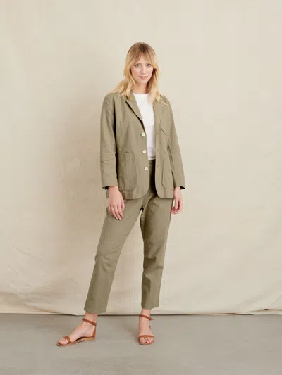 Alex Mill Mathilde Jacket In Linen In Khaki