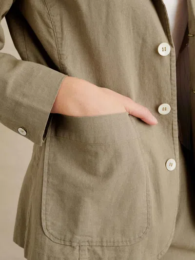 Alex Mill Mathilde Jacket In Linen In Khaki