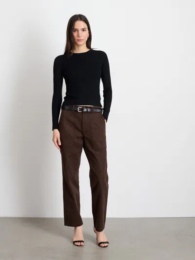 Alex Mill Neil Pant In Herringbone In Espresso