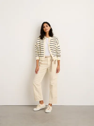 Alex Mill Neil Straight Leg Cotton & Linen Utility Pants In Ecru