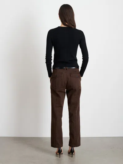 Alex Mill Neil Pant In Herringbone In Espresso