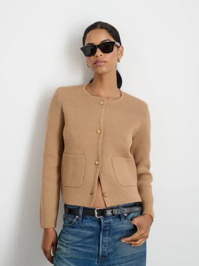 Alex Mill Paris Sweater Jacket In Camel
