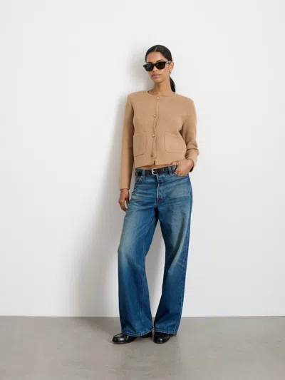 Alex Mill Paris Sweater Jacket In Camel