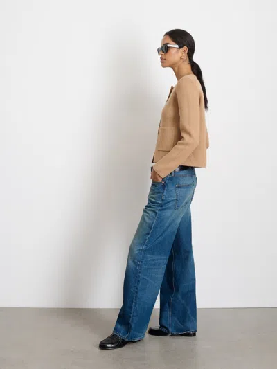 Alex Mill Paris Sweater Jacket In Camel