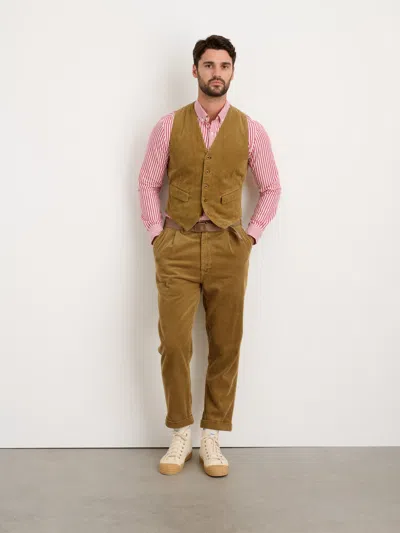 Alex Mill Standard Pleated Pant In Rugged Corduroy In Khaki