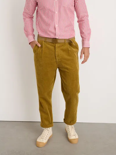 Alex Mill Standard Pleated Pant In Rugged Corduroy In Khaki