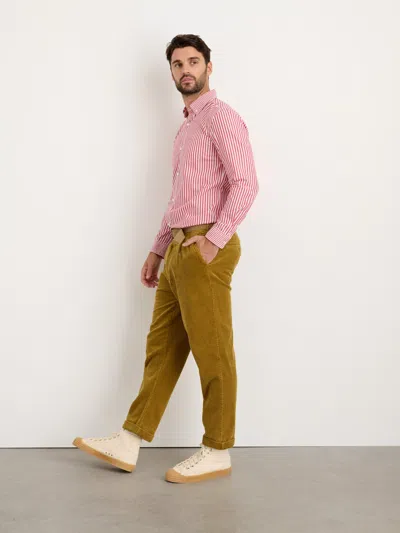 Alex Mill Standard Pleated Pant In Rugged Corduroy In Khaki