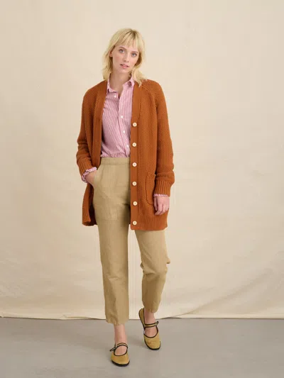 Alex Mill Romy Long Cardigan In Amber