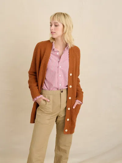 Alex Mill Romy Long Cardigan In Amber