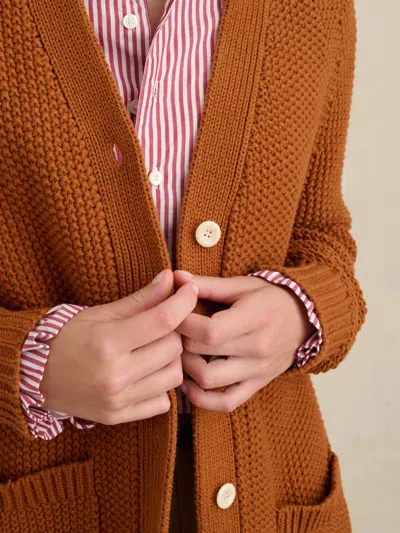 Alex Mill Romy Long Cardigan In Amber