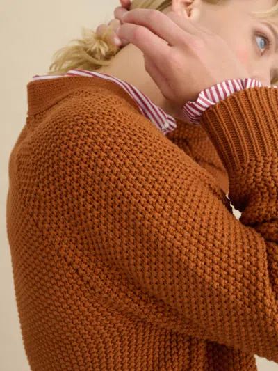 Alex Mill Romy Long Cardigan In Amber