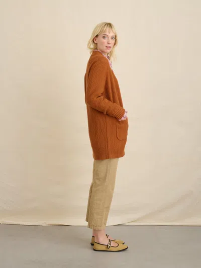Alex Mill Romy Long Cardigan In Amber
