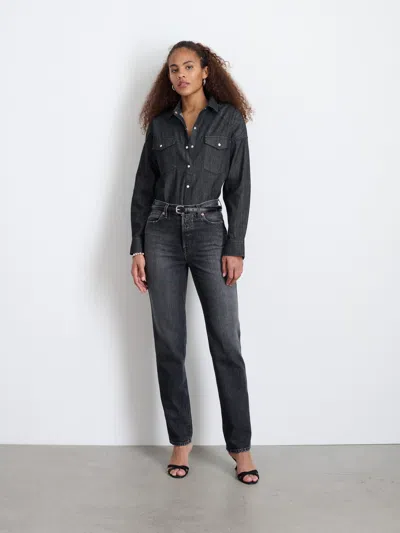 Alex Mill Santa Fe Shirt In Denim In Black Wash