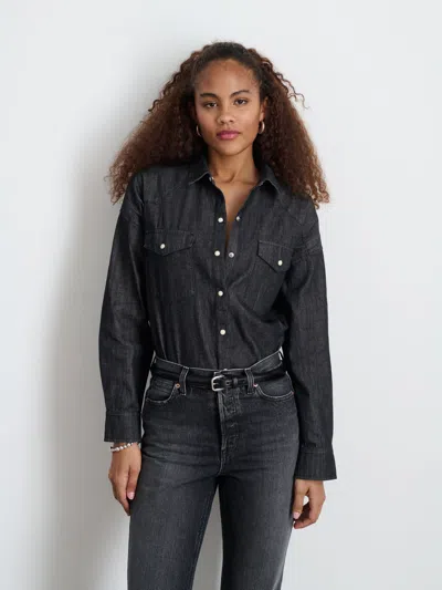 Alex Mill Santa Fe Shirt In Denim In Black Wash