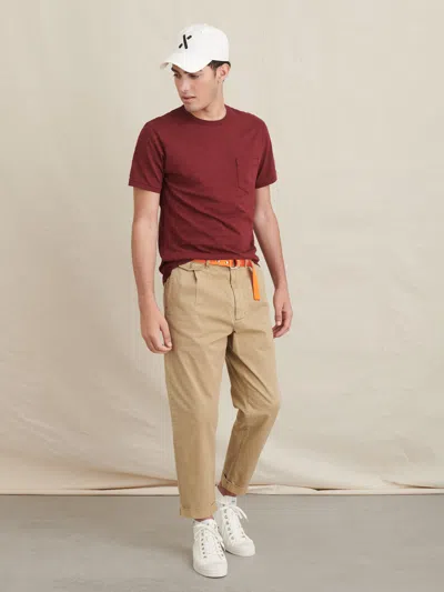 Alex Mill Standard Slub Cotton Pocket Tee In Bordeaux