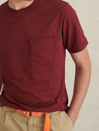 Alex Mill Standard Slub Cotton Pocket Tee In Bordeaux