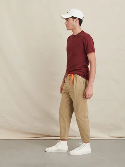 Alex Mill Standard Slub Cotton Pocket Tee In Bordeaux