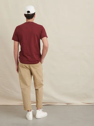 Alex Mill Standard Slub Cotton Pocket Tee In Bordeaux