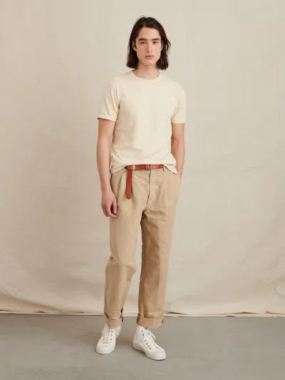 Alex Mill Standard T-shirt In Slub Cotton In Oat Milk