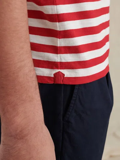 Alex Mill Standard T-shirt In Striped Slub Cotton In Red/white
