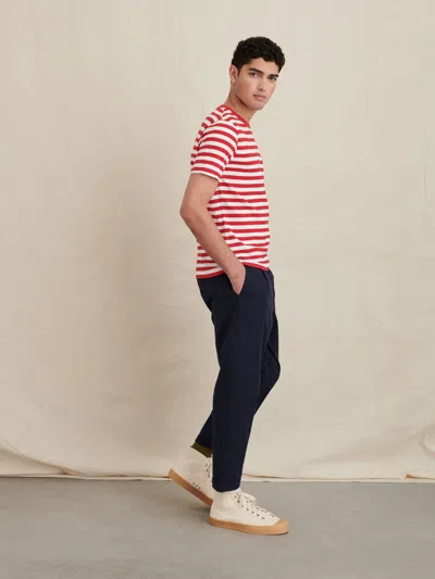 Alex Mill Standard T-shirt In Striped Slub Cotton In Red/white
