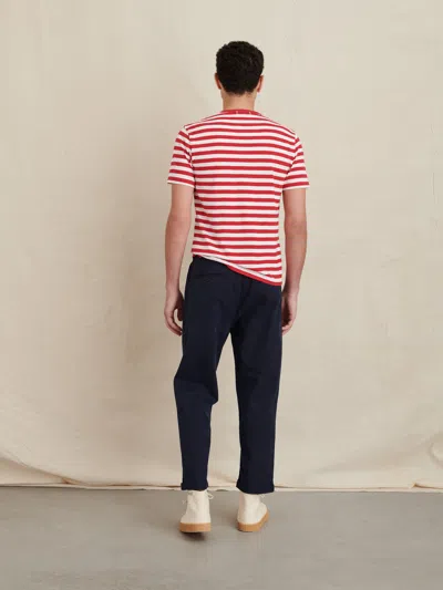 Alex Mill Standard T-shirt In Striped Slub Cotton In Red/white