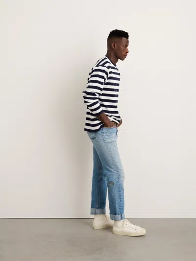 Alex Mill Touchdown Tee In Pablo Stripe In Dark Navy/natural