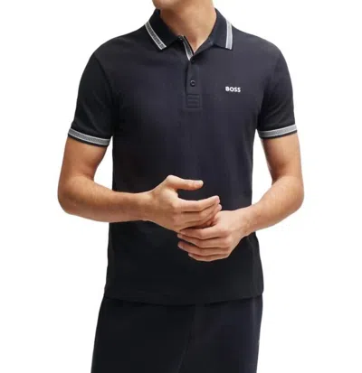 Hugo Boss Paddy Polo Shirt In Dark Blue In Blue