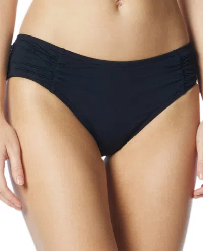 Coco Rave Side Shirred Bikini Bottom In Coc Black In Black